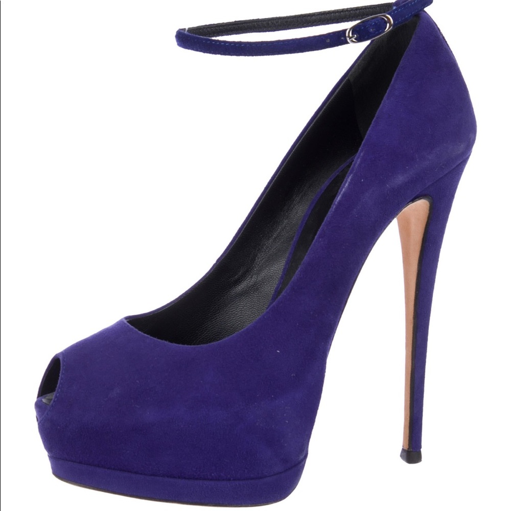 💯AUTH GIUSEPPE Zanotti SUEDE 37 7 PLATFORM HEEL